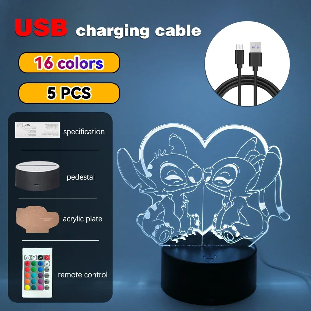 3D Illusion Stitch LED Night Light - Image 16